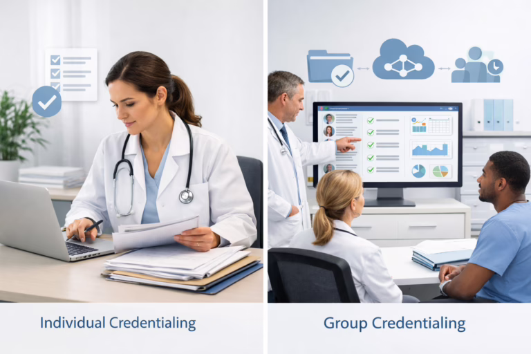 Individual vs group credentialing
