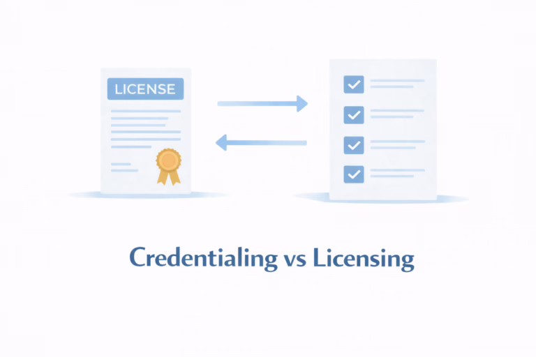 credentialing vs licensing