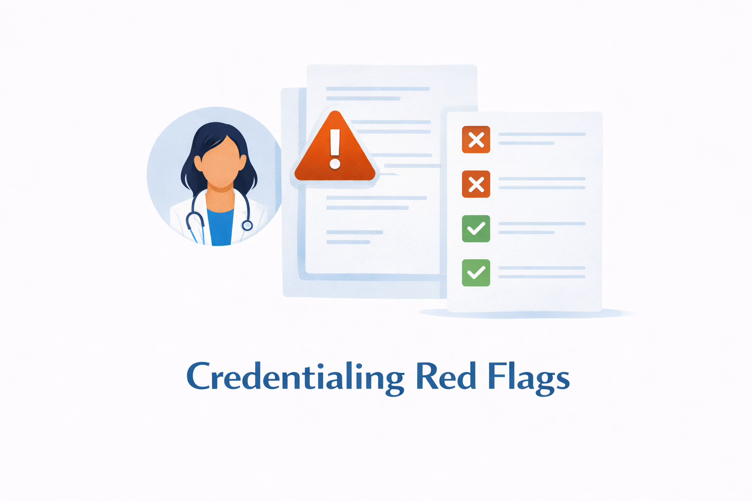 credentialing application red flags