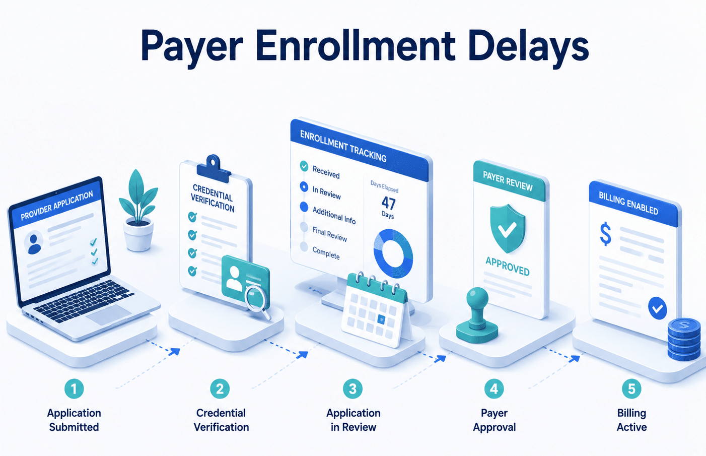 payer enrollment delays